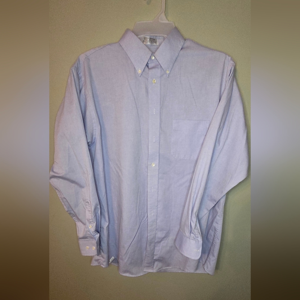 Vintage Meeting Street Dress Shirt Men’s 17 34/35 Light Blue Button Down